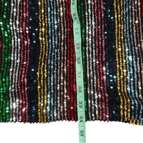 Milly Nylah rainbow sequins shift dress size 6 Swifties sparkle New Year’s party - Picture 7 of 10